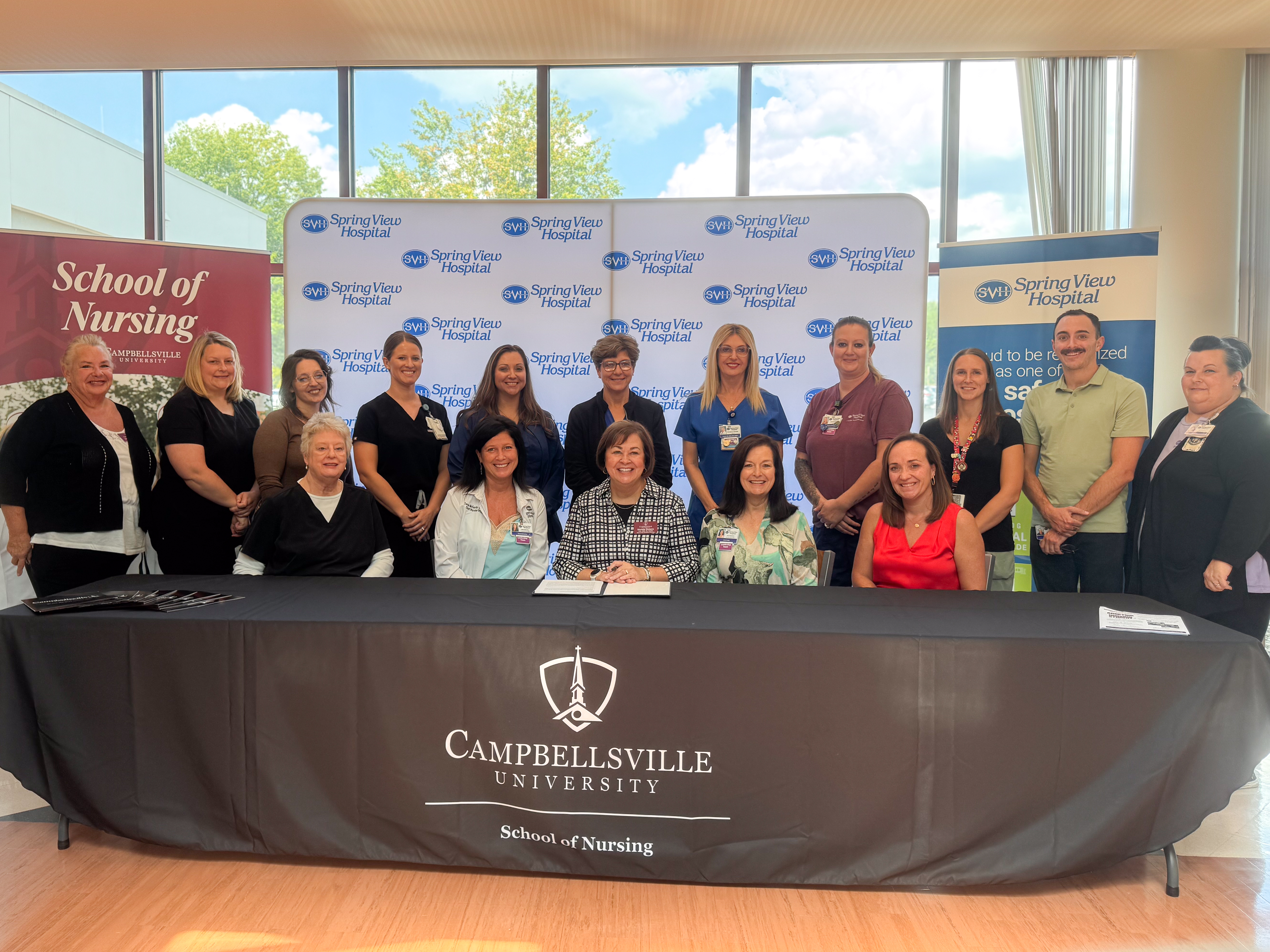 Spring View hospital signing photo