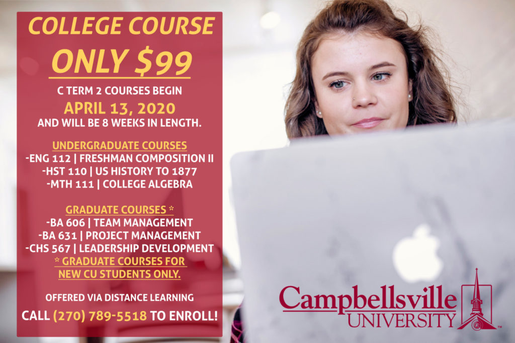 Campbellsville University to offer C2Term classes beginning April 13